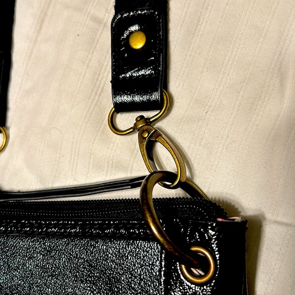 The Sak Faux Fur Cheetah Print Crossbody Bag Brown/Black EUC - Picture 5 of 9